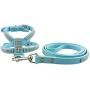 PETCARE Sparkly Rhinestone Bling Dog Harness Leash Set Soft Leather Shining Diamonds Pet Collar Harness Vest for Puppy Small Dogs Cats