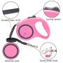 Dog Harness with Retractable Leash Set - Reflective Soft Padded Mesh Walking Vest No Pull Pink Puppy Harness and Adjustable 16.10ft Leash for Small Medium Dogs Puppies Cats Pets
