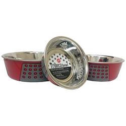 SPOT Ethical Pets 58522 Tribeca Dog Bowl, Red, 55 oz