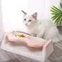 ocijf179 Pet Feeding Bowl Cat Dog Double Bowls Drinking Feeding Feeder Water Dispenser Food Container - Green