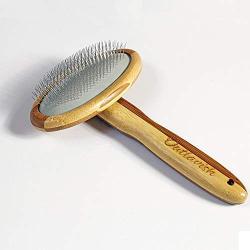 Outlavish Sheepskin Brush Bamboo Slicker, Longer Prongs, Stronger Design