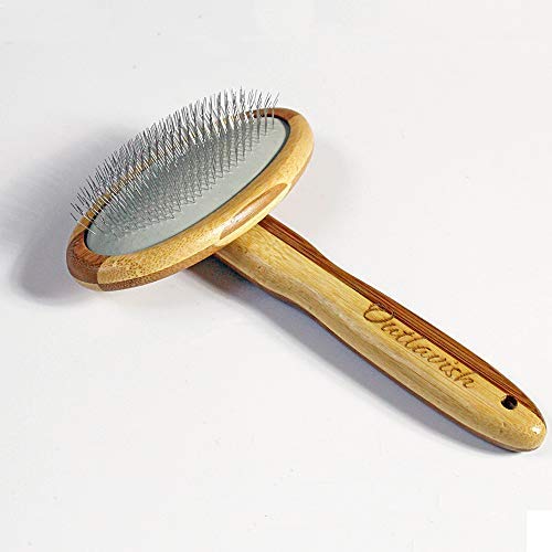 Outlavish Sheepskin Brush Bamboo Slicker, Longer Prongs, Stronger Design