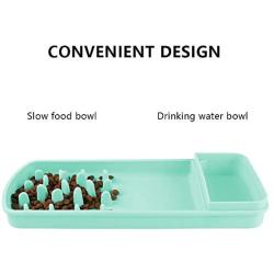 Famobest Slow Feed Pet Bowl for Dogs Cats, Interactive Bloat Stop Anti-Gulping Non Toxic Eco-Friendly Healthy Design Dog Bowl Cat Bowl Slow Feeder