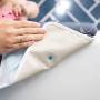 Bath Kneeler with Elbow Rest Cushioned Grey Baby Wash Pet Bath Mat Animal Print