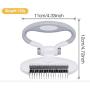 AJG3 Ergonomic Dog Brush: 2-Sided Undercoat Rake for Dogs and Cats - Easy Folding Pet Grooming Tool - Best Fur Removal Tool - Makes De-Shedding Easy & Comfortable - Remove Excess/Matted Hair Easily