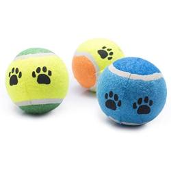 Petper Dog Balls Toy, Dog Tennis Ball Rubber Balls for Puppy Training Play, Pack of 3