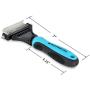 Vets Pride USA - Deshedding Brush with Double-Sided Blade - Professional Grooming Tool for Easy Detangling, Dematting, Brushing - Safe, Gentle Undercoat Rake & Comb for Medium & Long-Haired Cat & Dog