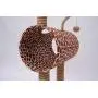 Furrytail Cute Activity Cat Tree Condo with Scratching Post and Teasing Toy, 41-Inch Cat Tower Kitten Play Tunnel House Furniture