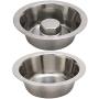 BINGPET Stainless Steel Slow Feed Dog Bowl - 4 Cup Extra Large Pet Slow Feeder, 2 Standard Metal Bowls Fit Elevated Feeders, Eating Bowl, Stops Dog Food Gulping, Dog Food and Water Bowl