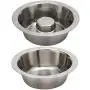 BINGPET Stainless Steel Slow Feed Dog Bowl - 4 Cup Extra Large Pet Slow Feeder, 2 Standard Metal Bowls Fit Elevated Feeders, Eating Bowl, Stops Dog Food Gulping, Dog Food and Water Bowl