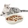 Ceramic Slow Feeder Cat Dog Bowls - Unique Fishbone Fun Interactive Design Feeder Bowl,Preventing Pet Feeder Anti Gulping Healthy Eating Diet Pet Bowls Against Bloat,Indigestion and Obesity (White) Ceramic Slow Feeder Cat Dog Bowls - Unique Fishbone Fun Interactive Design Feeder Bowl,Preventing Pet Feeder Anti Gulping Healthy Eating Diet Pet Bowls Against Bloat,Indigestion and Obesity (White)