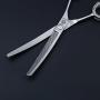 Dream Reach Professional 6.5 inch Japanese 440C Steel Upward Curved Dog Chunker Shears Razor Edge Pet Grooming Thinning/Blending/texturizing/Layering Scissors