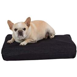 Pet Support Systems Washable Orthopedic Memory Gel Foam Dog Bed, Small, 22-Inch x 16-Inch x 4-Inch, Blue Denim