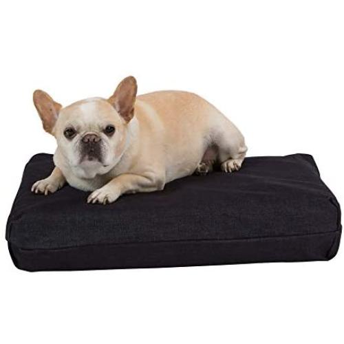 Pet Support Systems Washable Orthopedic Memory Gel Foam Dog Bed, Small, 22-Inch x 16-Inch x 4-Inch, Blue Denim