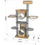 SAsagi Solid Wood Large Cat Tree,Multi-Level Scratching Board Cat Furniture Tower House Cat Nest Toy Can Multi-Places for Play Sleep Grinding Claws