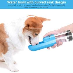 TSYMO Dog Water Bottle - Leak Proof Portable Puppy Water Dispenser with Activated Carbon Filter & Foldable Drinking Feeder for Pets Outdoor Walking, Hiking, Travel, BPA Free (10 Oz)