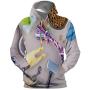White Bullterrier on Nature England,Unisex 3D Print Pullover Hooded Hoodies with a Big Pocket Bull Terrier S