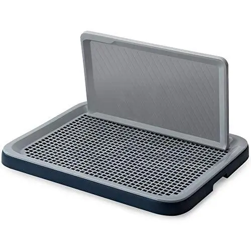 HIPIPET Puppy Dog Potty Tray 23.6X18.1X1.9 Puppy Pad Holder with Removable Post and Wall Cover for Cats and Dogs Toilet HIPIPET Puppy Dog Potty Tray 23.6X18.1X1.9 Puppy Pad Holder with Removable Post and Wall Cover for Cats and Dogs Toilet