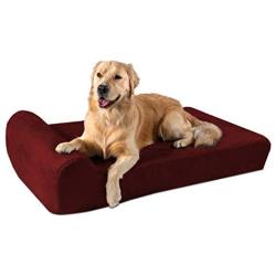Big Barker 7'' Pillow Top Orthopedic Dog Bed for Large and Extra Large Breed Dogs (Headrest Edition)