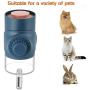 USWT Dog Water Dispenser for Cage, Detachable Water Bottle and No Drip Design for Dogs, Cats, Rabbits (17 oz/500 ml)(Blue)