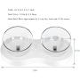Real Pet Double Cat Bowls - Elevated Cat Food Water Bowls 0/20°Adjustable Tilted Raised Pet Feeder Bowl Tilt Design Neck Guard Stand with Anti Slip Stand for Cats and Small Dogs(Double Bowl)
