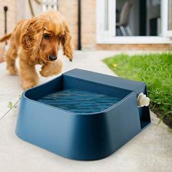 PETLESO Automatic Dog Waterer, Dog Automatic Water Bowl for Cats Dogs Birds Goats Outdoor, Blue 2L