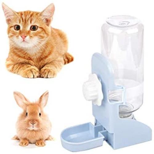 YChoice365 Automatic Rabbit Feeders, 500ml Rabbit Cage Feeder, Pet Hanging Water Dispenser Cage Water Feeder Removable Food Water Bottle, Hanging on Cage for Hamster Rabbit Little Cat Dogs