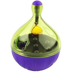 Parts & Accessories Cat Toys Interactive Cat Toy,Pet Cat Dog Feeder Food Dispenser Treat Ball Cat Toy,Interactive Pet Toys,Tumbler Iq Treat Ball,Fil - (Color: Purple, Size: M)