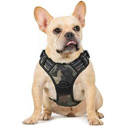 rabbitgoo Dog Harness No Pull for Large Dogs with 2 Leash Clips & Handle - Reflective Pet Soft Vest - Adjustable Easy Control Dog Training Vest - Breathable Oxford Padded for Comfort (Military Style)