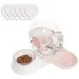 FORPETS Pet Gravity Waterer Automatic Dog Water Bowl Dispenser and Food Bowl Pet Fountain with 6 Replacement Filters