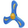 Nerf Dog Tri-Flyer Dog Toy, Frisbee, Lightweight, Durable and Water Resistant, Great for Beach and Pool, 9 inches, for Medium/Large Breeds, Single Unit, Blue and Orange