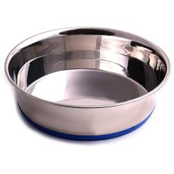 Max and Neo Heavyweight Non-Skid Rubber Bottom Stainless Steel Dog Bowl