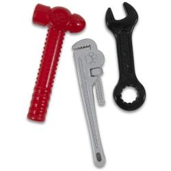 Petmate 30773 Dogzilla Tough Tools Pet Toy, Red/Black/Grey(Assorted)