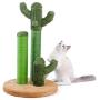 PAWZ Road Cat Scratching Post Cactus Cat Scratcher Featuring with 3 Scratching Poles and Interactive Dangling Ball