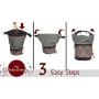 Leashboss KibbleGo Dog Food Travel Bag with Storage Pocket and Waste Bag Dispenser, Water-Resistant Roll Top Pet Food Travel Storage Container, Carry Strap for Road Trips and Camping