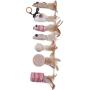 OCSOSO Pet Cat Toy Sets Cute Design Bird Mouse Fish Feather Teaser Wand Plastic Toy for Cats