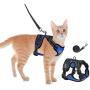 Cat Harness and Leash for Walking, Escape Proof Universal Adjustable Vest Harness for Cats, Easy-to-Control Soft Breathable Reflective Strips Jacket, Stylish Outdoor Vest for Kittens and Puppy