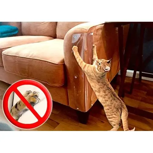 LAMINET The Original Deluxe Cat Scratch Shields - Protect Your Furniture with Our Deluxe Heavy Duty Furniture Scratch Shields - Set of 2 Heavy Duty Flexible Plastic Shields LAMINET The Original Deluxe Cat Scratch Shields - Protect Your Furniture with Our Deluxe Heavy Duty Furniture Scratch Shields - Set of 2 Heavy Duty Flexible Plastic Shields