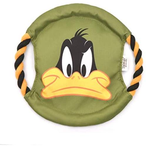 Warner Brothers Looney Tunes Red Porky Pig Dog Frisbee with Rope