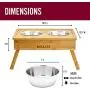 Morvat Raised Dog Bowl Feeding Station for Large Dogs -Double Dog Dishes Elevated for Large Dogs & Cat Pet Feeder, Adjustable Bamboo Dog Dishes for Large Dogs - 3 Heights & 4 Stainless Steel Dog Bowls Morvat Raised Dog Bowl Feeding Station for Large Dogs -Double Dog Dishes Elevated for Large Dogs & Cat Pet Feeder, Adjustable Bamboo Dog Dishes for Large Dogs - 3 Heights & 4 Stainless Steel Dog Bowls