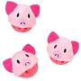 ocijf179 Cat Toy 3Pcs Frog Pig Shape Plush Bell Hollow Out Round Ball Cat Kitten Interactive Toy - Pink Pig