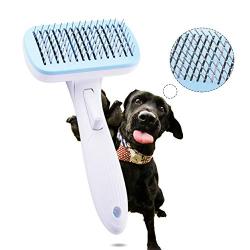 Self Cleaning Slicker Brush– Gently Removes Mats and Tangled Hair, The Professional Grooming Brush for Dogs and Cats with Short, Middle, Long Hair