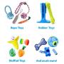 Pacific Pups Products supporting PacificPupRescue.com - 18 Piece Dog Toy Set with Dog Chew Toys, Rope Toys for Dogs, Plush Dog Toys and Dog Treat Dispenser Ball - Supports Non-Profit Dog Rescue