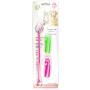Dog Tooth Brushing Toys with Beef Taste Cat Toothpaste for Dogs, Dog Toothbrush Set -1 Long Brush & 1 Finger Toothbrush for Small Dogs, 3 in 1, Dog Chew Toys
