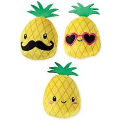 Fringe Studio Squeaker Pet Toy Set, Set of 3, Pineapple (289437)