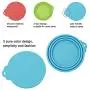 SENHAI 3 Pcs Silicone Pet Can Covers & 2 Pcs Pet Spoons, Canned Food Lid and Spoon for Dog and Cat, One Meet Three Sizes - Red Green, Light Blue SENHAI 3 Pcs Silicone Pet Can Covers & 2 Pcs Pet Spoons, Canned Food Lid and Spoon for Dog and Cat, One Meet Three Sizes - Red Green, Light Blue