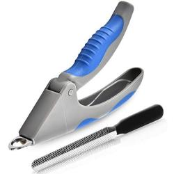 TMOLL BELLE Dog Nails Clippers and File, Professional Pet Grooming Tool, Razor Sharp Blades, Safety Guard to Avoid Overcutting, Design for Small Medium Large Dogs Cats