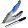 TMOLL BELLE Dog Nails Clippers and File, Professional Pet Grooming Tool, Razor Sharp Blades, Safety Guard to Avoid Overcutting, Design for Small Medium Large Dogs Cats