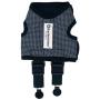 Barkertime Dog Diaper Suspender Harness - Black and White Gingham Diaper Suspender Harness to Keep Dog Diapers On, L - Made in USA