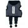 Barkertime Dog Diaper Suspender Harness - Black and White Gingham Diaper Suspender Harness to Keep Dog Diapers On, L - Made in USA